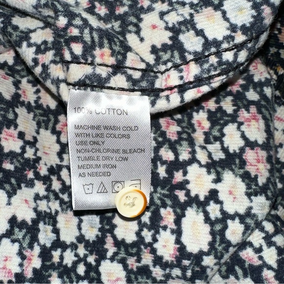 Trovata birds of paradise floral corduroy top sz L #H1 - Picture 5 of 5